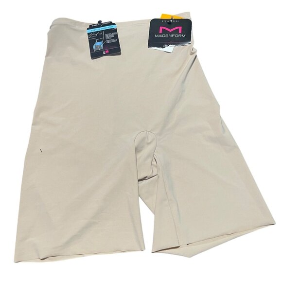Maidenform Sleek Smoothers Short Leg Shapewear S Nude Bottom Solutions No Pinch - Picture 1 of 7